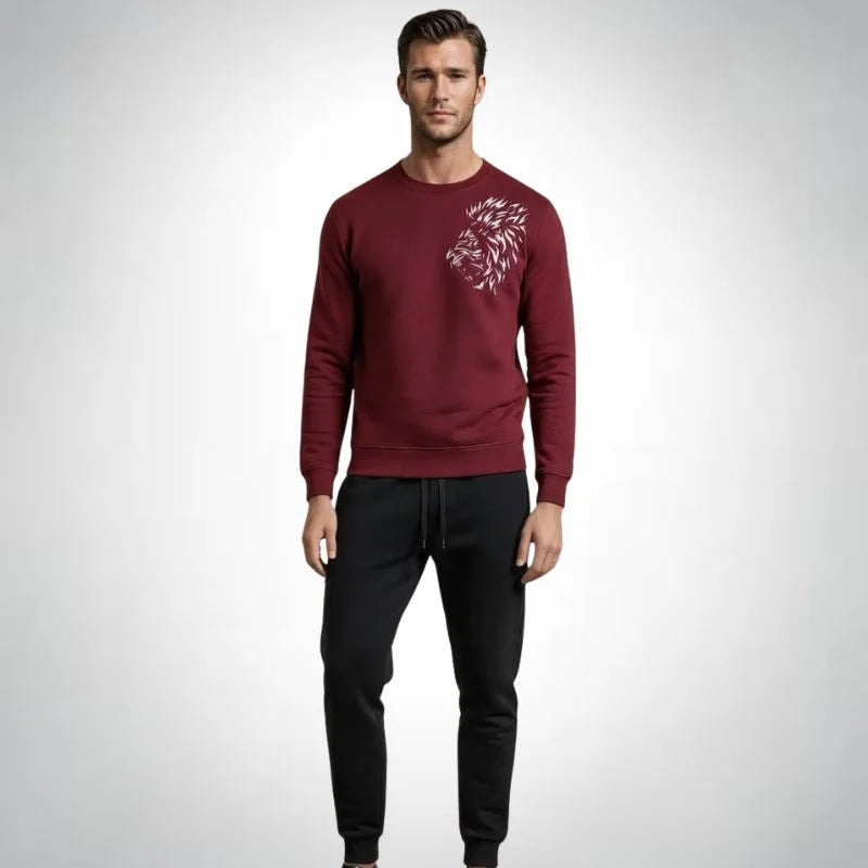 LION Printed Tracksuit Sweatshirt & Trouser | Warm & Comfortable Winter Wear
