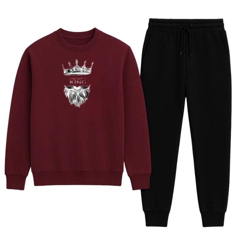 KING Printed Tracksuit Sweatshirt & Trouser | Warm & Comfortable Winter Wear