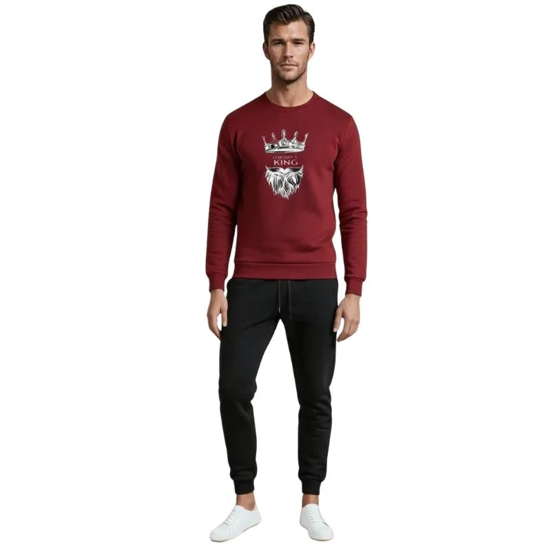 KING Printed Tracksuit Sweatshirt & Trouser | Warm & Comfortable Winter Wear