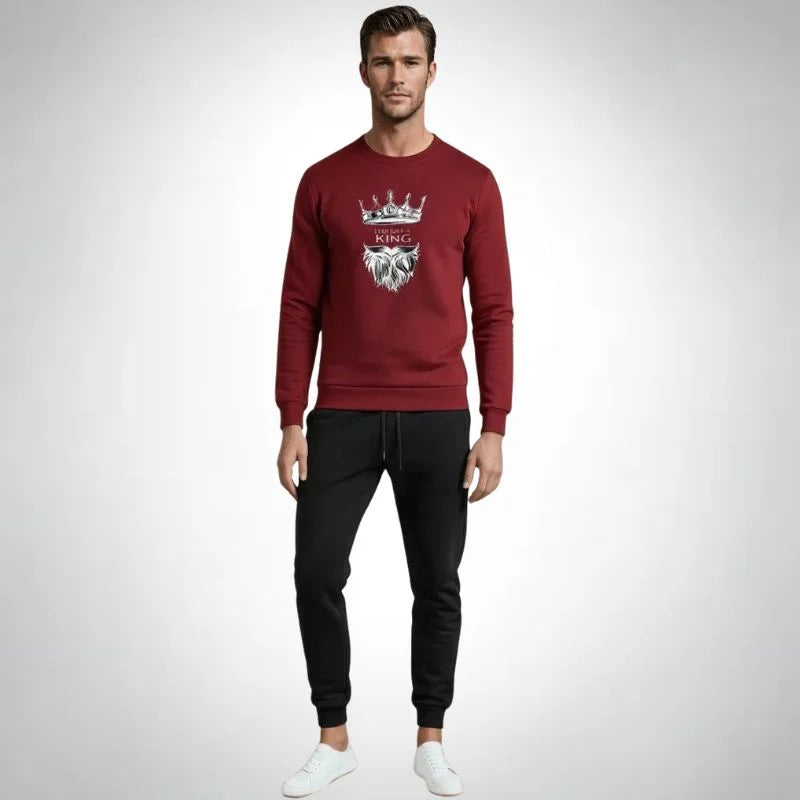 KING Printed Tracksuit Sweatshirt & Trouser | Warm & Comfortable Winter Wear