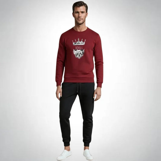 KING Printed Tracksuit Sweatshirt & Trouser | Warm & Comfortable Winter Wear
