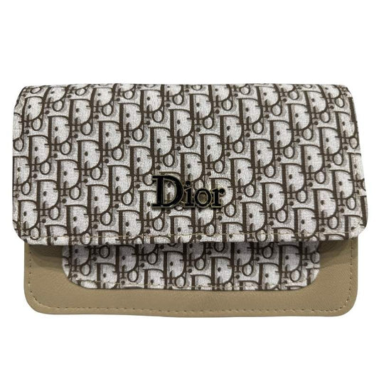 Dior Oblique Canvas & Leather Flap Clutch | Luxury Designer Handbag for Women