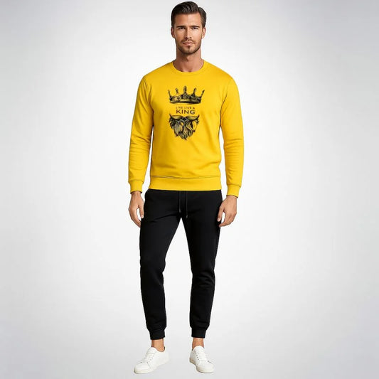 KING Printed Tracksuit Sweatshirt & Trouser | Warm & Comfortable Winter Wear