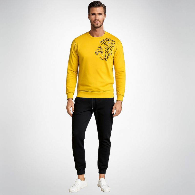 LION Printed Tracksuit Sweatshirt & Trouser | Warm & Comfortable Winter Wear