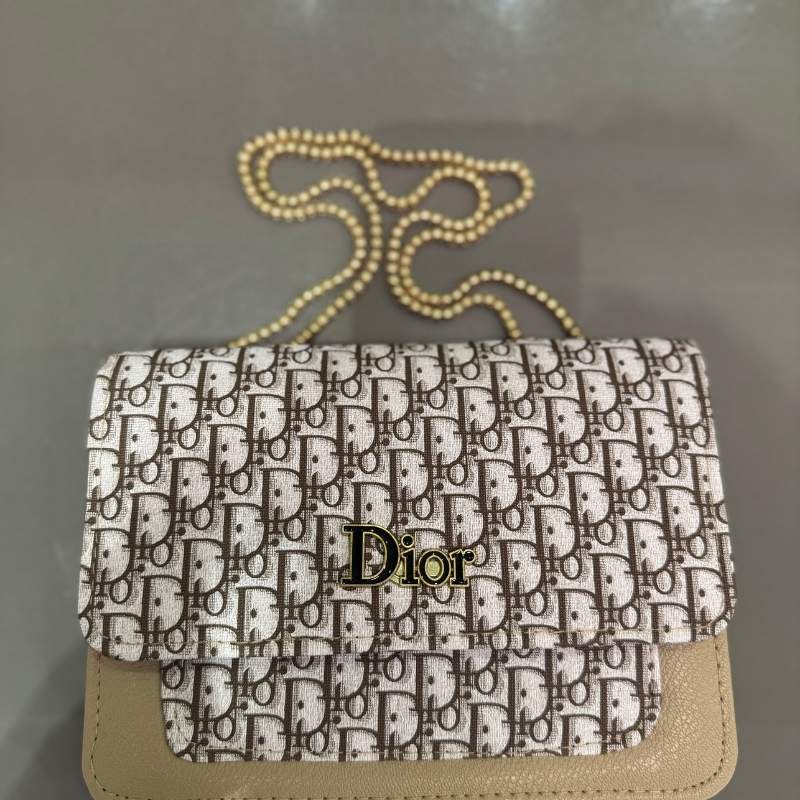 Dior Oblique Canvas & Leather Flap Clutch | Luxury Designer Handbag for Women
