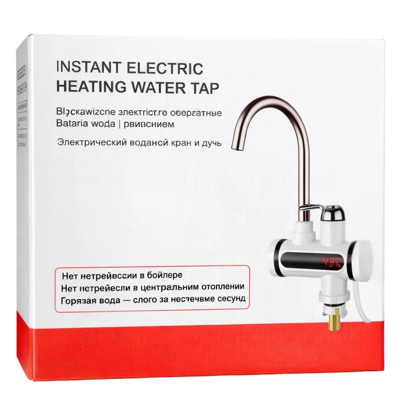 Electric Instant Heating Faucet | Digital Temperature Display | Kitchen & Bathroom Hot Water Tap