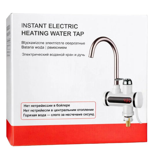 Electric Instant Heating Faucet | Digital Temperature Display | Kitchen & Bathroom Hot Water Tap