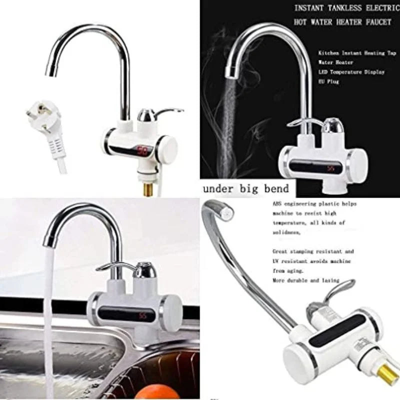 Electric Instant Heating Faucet | Digital Temperature Display | Kitchen & Bathroom Hot Water Tap
