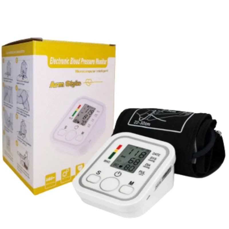 Digital Blood Pressure Monitor | Upper Arm Automatic BP Machine with Large LCD Display, Memory Storage & Voice Function