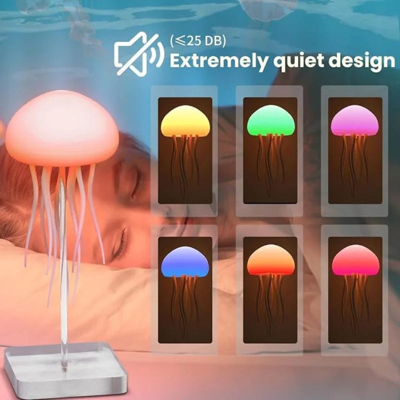 LED Jellyfish Lamp RGB Mood Light | Voice Control Fantasy Jellyfish Night Light  | Decorative Bedroom & Living Room Lighting