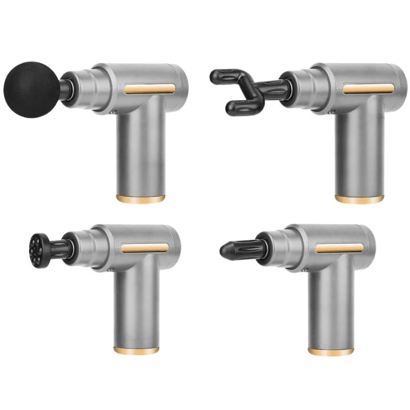 Massage gun with 4 interchangeable heads