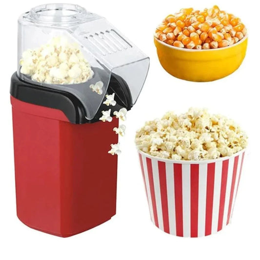 Oil Free Mini Popcorn Maker  | Hot Air Popcorn Machine | Electric Popcorn Popper for Home & Kids | 1200W