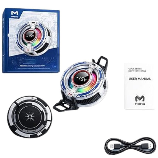MEMO Magnetic Mobile Cooling Fan | Semiconductor Phone Cooler with RGB Lights | Fast Cooling Gaming Radiator for Android & iPhone