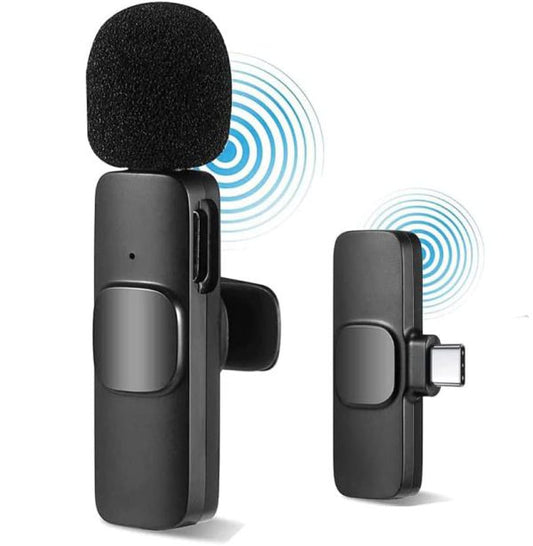 K8 Type-C Wireless Lavalier Microphone | Portable Noise-Cancelling | Mic for Android, Vlogging & Live Streaming