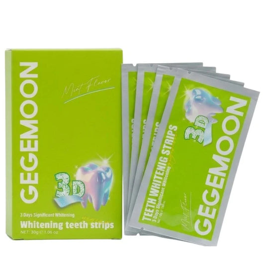 Gegemoon Teeth Whitening Strips | Professional Whitening Kit | Enamel Safe | Deep Stain Removal | Mint Flavor | 7 Pairs