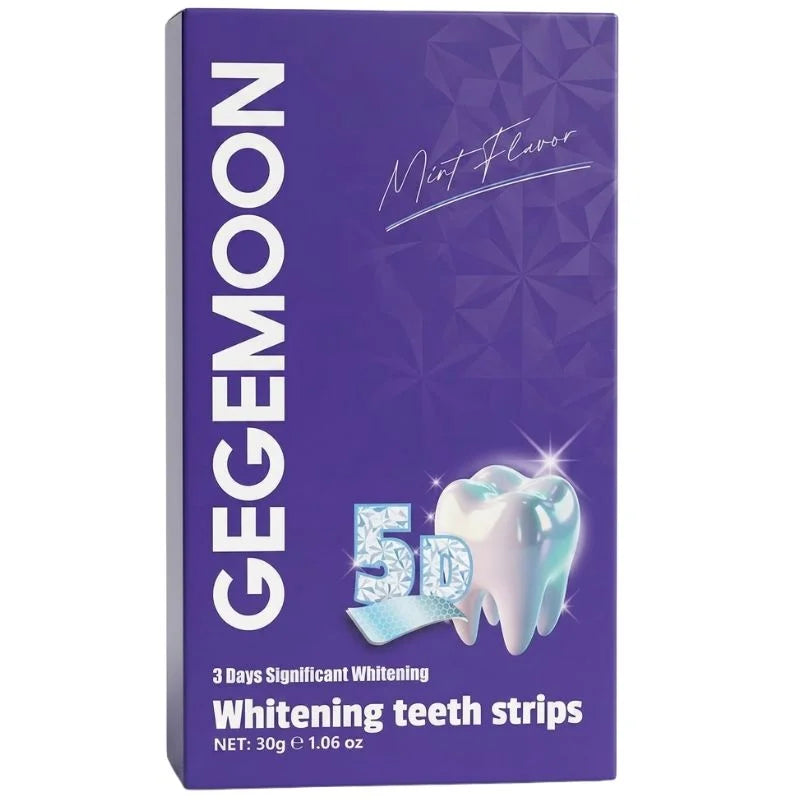 Gegemoon Teeth Whitening Strips | Professional Whitening Kit | Enamel Safe | Deep Stain Removal | Mint Flavor | 7 Pairs