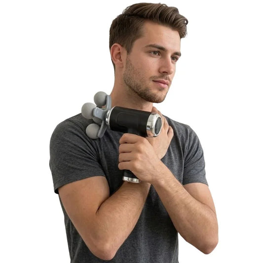 Five Head Massage Gun  | Rechargeable Deep Tissue Muscle Massager | 9 Massage Heads | 6 Speed Levels | Model  BLD-780 | Random color