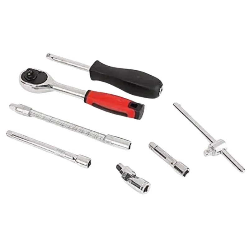 46-Piece Socket Wrench Set  | Complete Ratchet Socket & Screwdriver Bit Tool Kit | Chrome Vanadium Steel Repair Tool Set with Storage Case