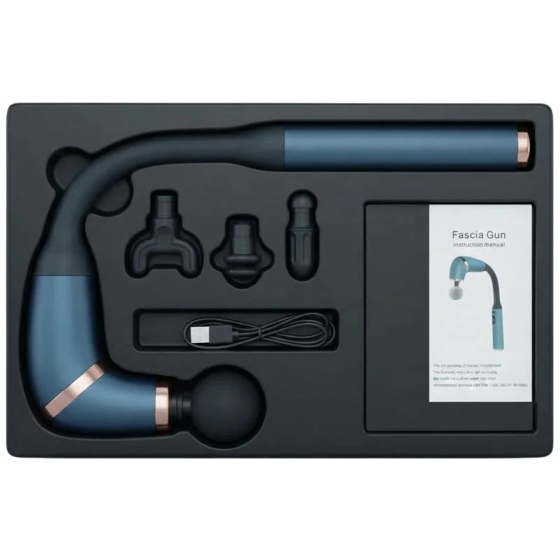 Massage gun with 4 interchangeable heads
