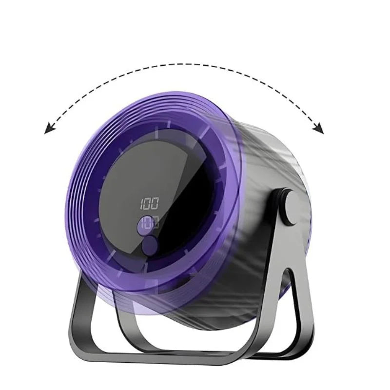 Rechargeable Desktop Circular Fan | 3 Speed Personal Cooling Fan | Quiet Air Circulator for Home, Office & Travel