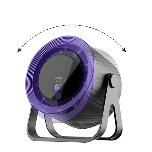 Rechargeable Desktop Circular Fan | 3 Speed Personal Cooling Fan | Quiet Air Circulator for Home, Office & Travel