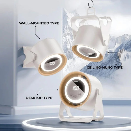 Rechargeable Desktop Circular Fan | 3 Speed Personal Cooling Fan | Quiet Air Circulator for Home, Office & Travel
