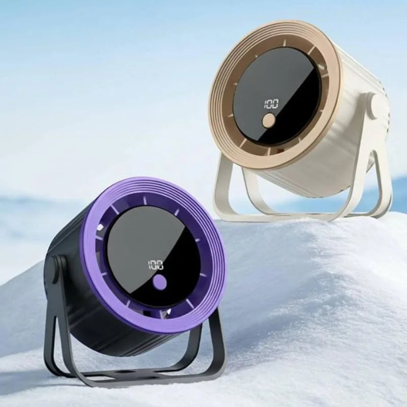 Rechargeable Desktop Circular Fan | 3 Speed Personal Cooling Fan | Quiet Air Circulator for Home, Office & Travel