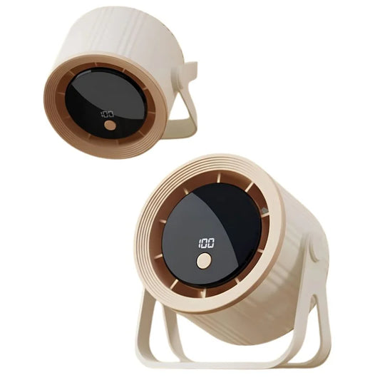 Rechargeable Desktop Circular Fan | 3 Speed Personal Cooling Fan | Quiet Air Circulator for Home, Office & Travel